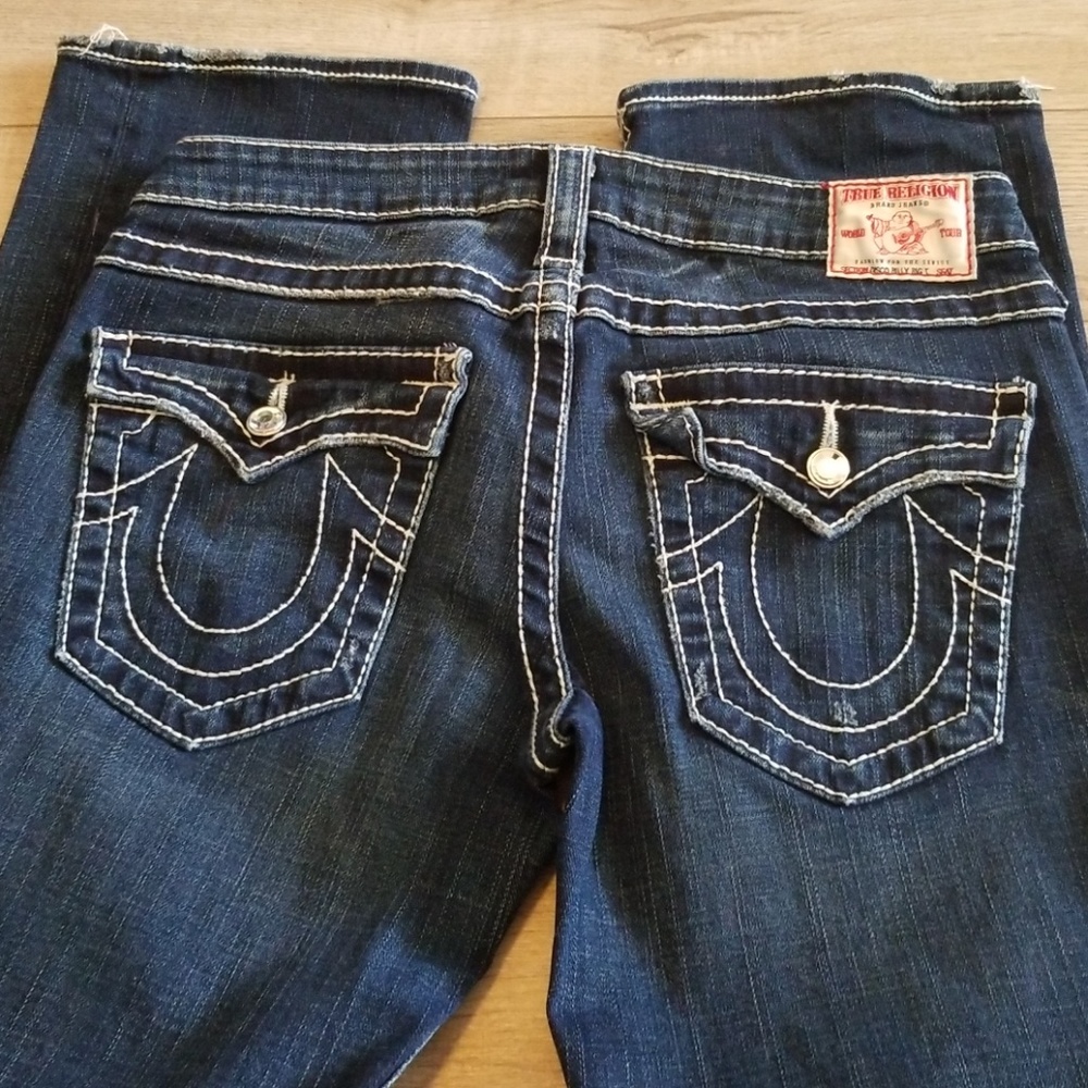 True Religion Women's Dark Blue Boot Cut Jeans
